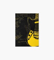 Mustang Guitar - Kurt Cobain Art Board Print