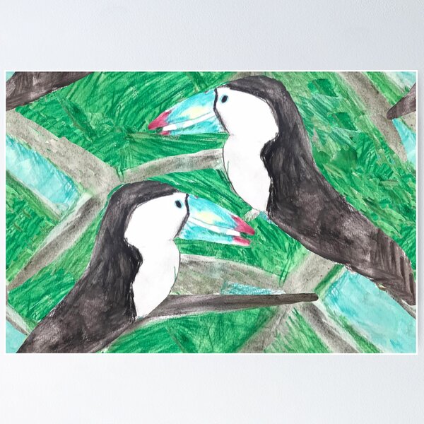 Item preview, toucan print with milo drawing designed and sold by maicagonzalez.