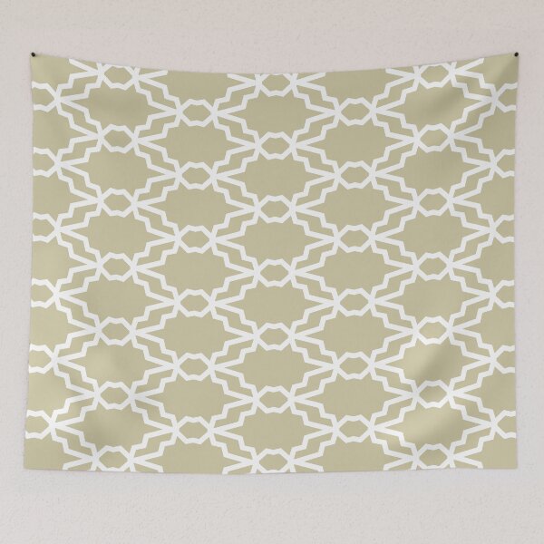 Aperçu de l'œuvre Wheat Brown and White Tessellation Line Pattern 35 Pairs Benjamin Moore 2022 Popular Color Fernwood Green 2145-40 - Colour Trends - Shades - Hues créée et vendue par ColorOfTheYears.