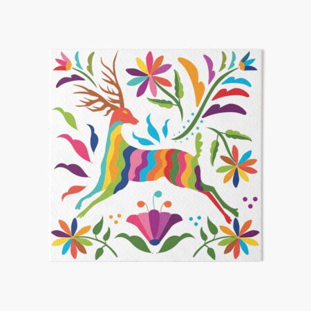 Item preview, Mexican Otomí Deer / Colorful & happy art by Akbaly designed and sold by Akbaly.