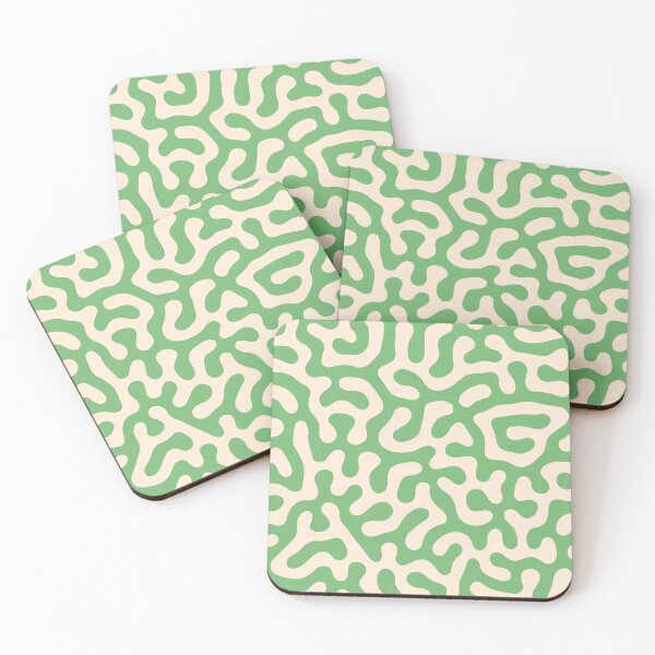 Item preview, Green and Cream Coral Reef Abstract Pattern Design designed and sold by patternsoup.