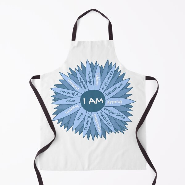 Item preview, I Am Strong Positive Affirmations Blue Flower designed and sold by Always Inspired.
