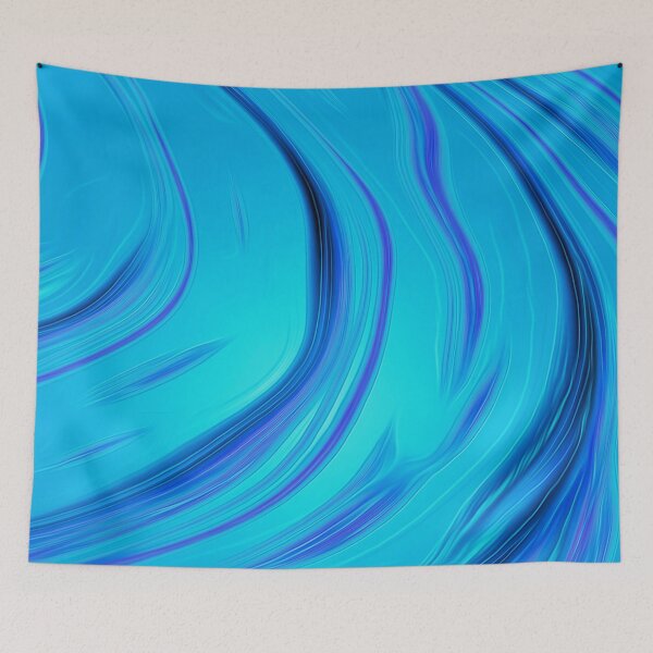Item preview, Turquoise Floral Cascading Waves designed and sold by fatenanwar.