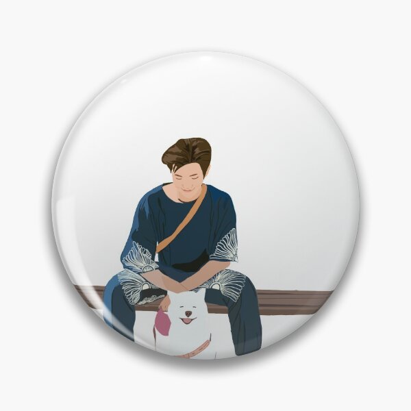 Artikelvorschau, Kim Namjoon mit seinem Hund entworfen und verkauft von tiffta.