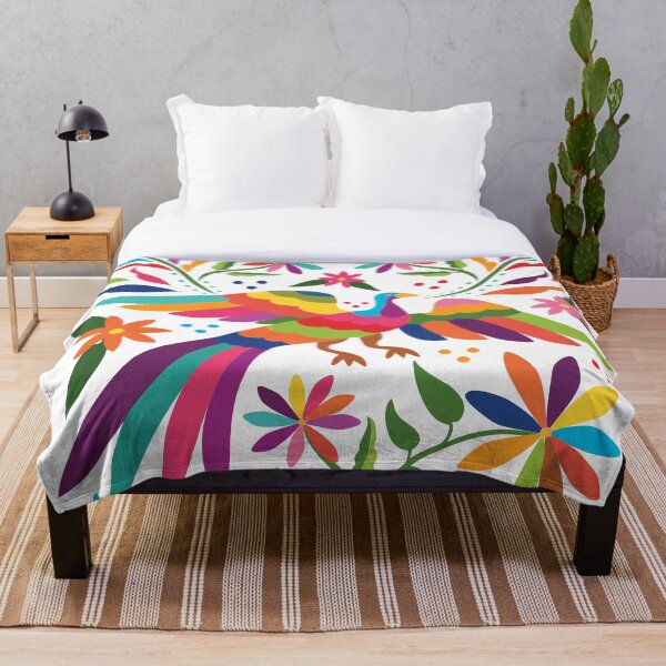 Item preview, Mexican Otomí Flying Bird Composition / Colorful & happy art by Akbaly designed and sold by Akbaly.