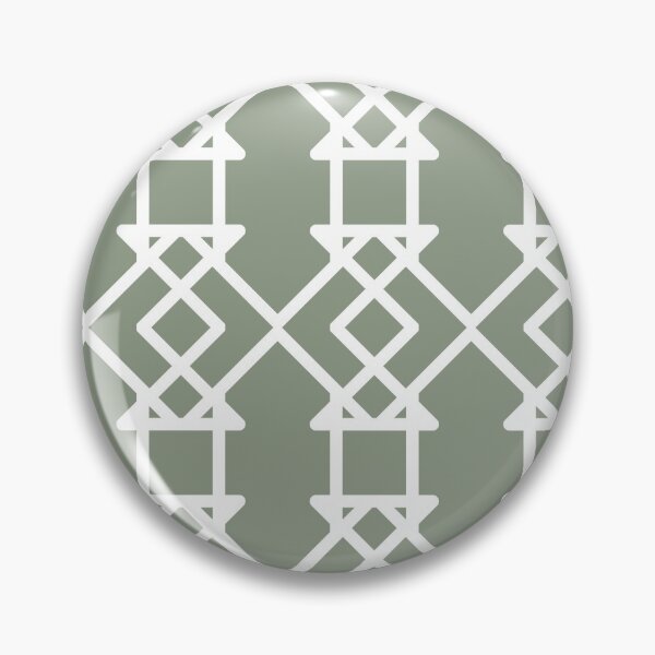 Item preview, Green and White Tessellation Line Pattern 27 Pairs Benjamin Moore 2022 Popular Color High Park 467 - Colour Trends - Shades - Hues designed and sold by ColorOfTheYears.