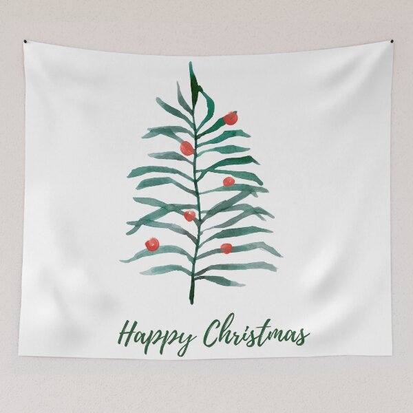 Artikelvorschau, Frohe Weihnachten Aquarell Weihnachtsbaum entworfen und verkauft von Pinkmagenta.