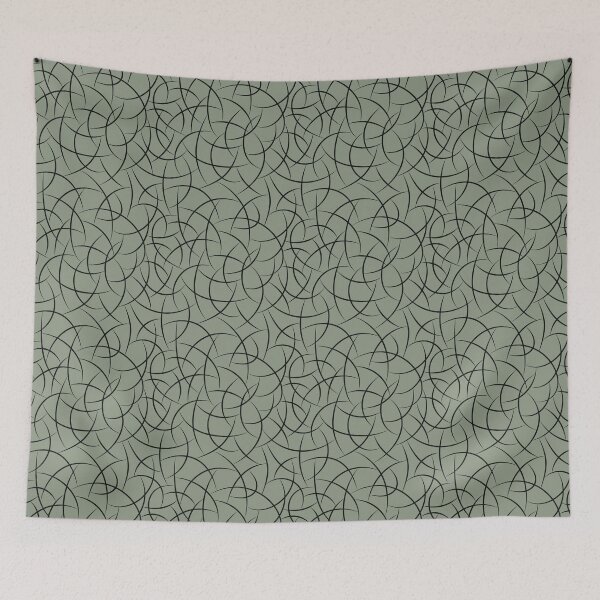 Item preview, Green and Black Abstract Crescent Shape Pattern Pairs Benjamin Moore 2022 Popular Color High Park 467 - Colour Trends - Shades - Hues designed and sold by ColorOfTheYears.
