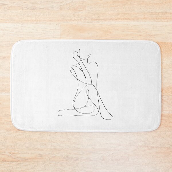 Item preview, single line naked body modern art beauty designed and sold by Bizarro23.