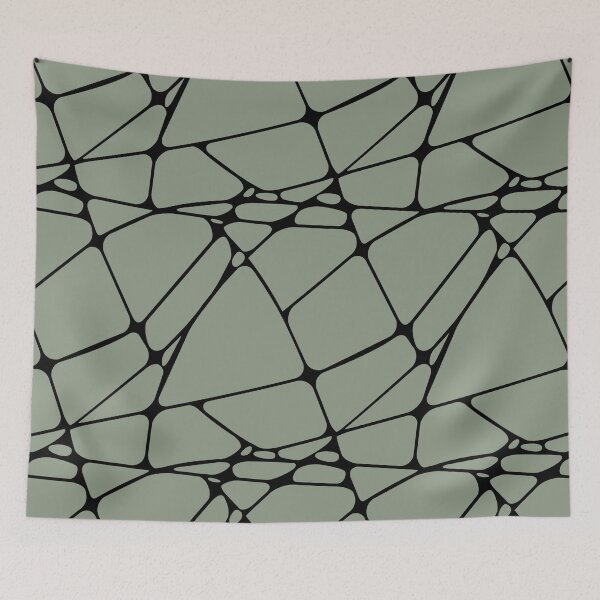 Item preview, Mid-tone Green and Black Abstract Mosaic Pattern 1 Pairs Benjamin Moore 2022 Popular Color High Park 467 - Colour Trends - Shades - Hues designed and sold by ColorOfTheYears.