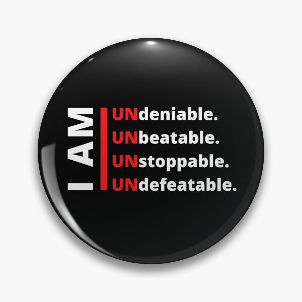 Item preview, I AM UNdeniable - I AM UNbeatable - I AM UNstoppable - I AM UNdefeatable - affirmations designed and sold by Art4Motivation.