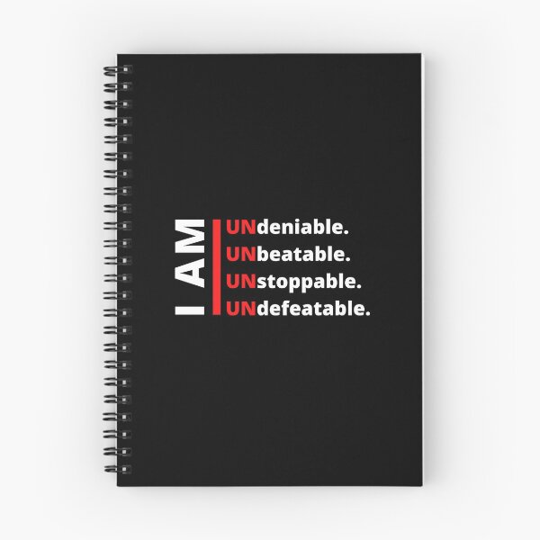 Item preview, I AM UNdeniable - I AM UNbeatable - I AM UNstoppable - I AM UNdefeatable - affirmations designed and sold by Art4Motivation.