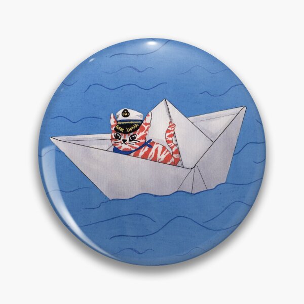 Item preview, Orange Tabby Cat in Paper Boat designed and sold by sketchymaja.