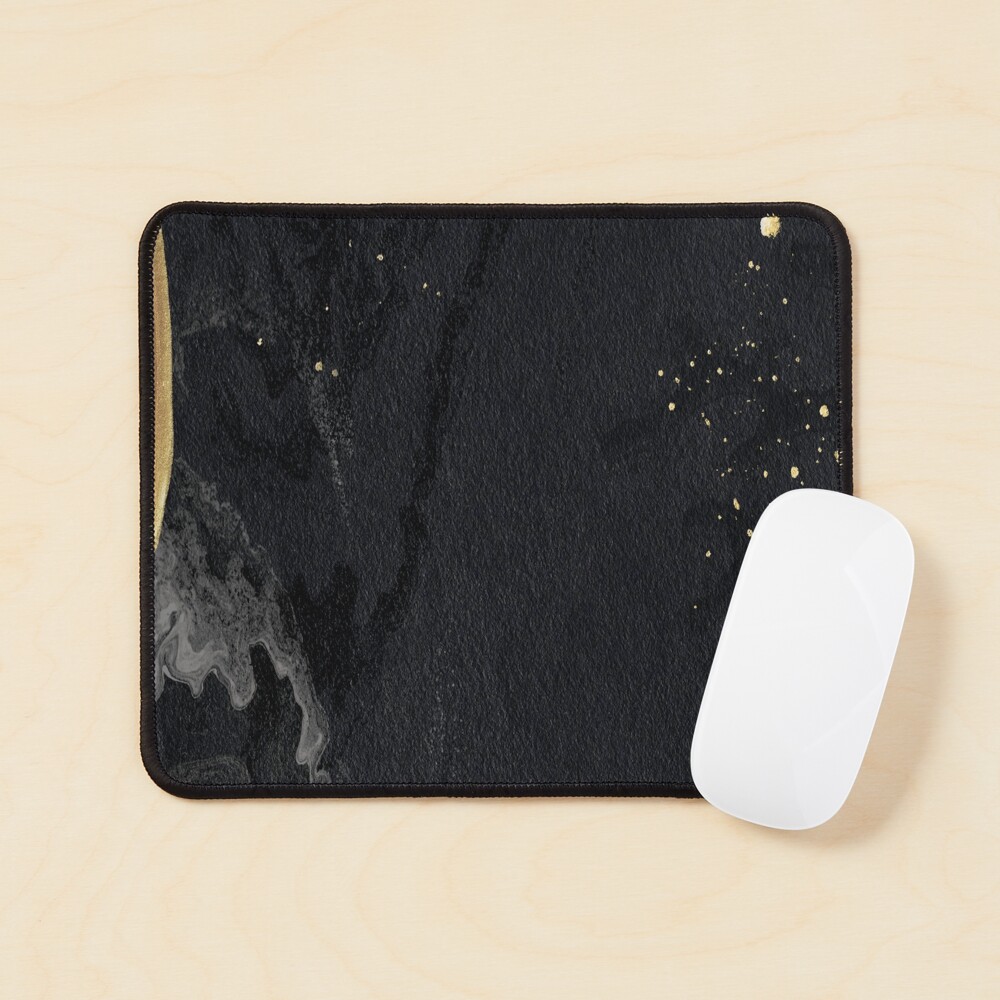 Midnight Golden Sky Paint Mouse Pad