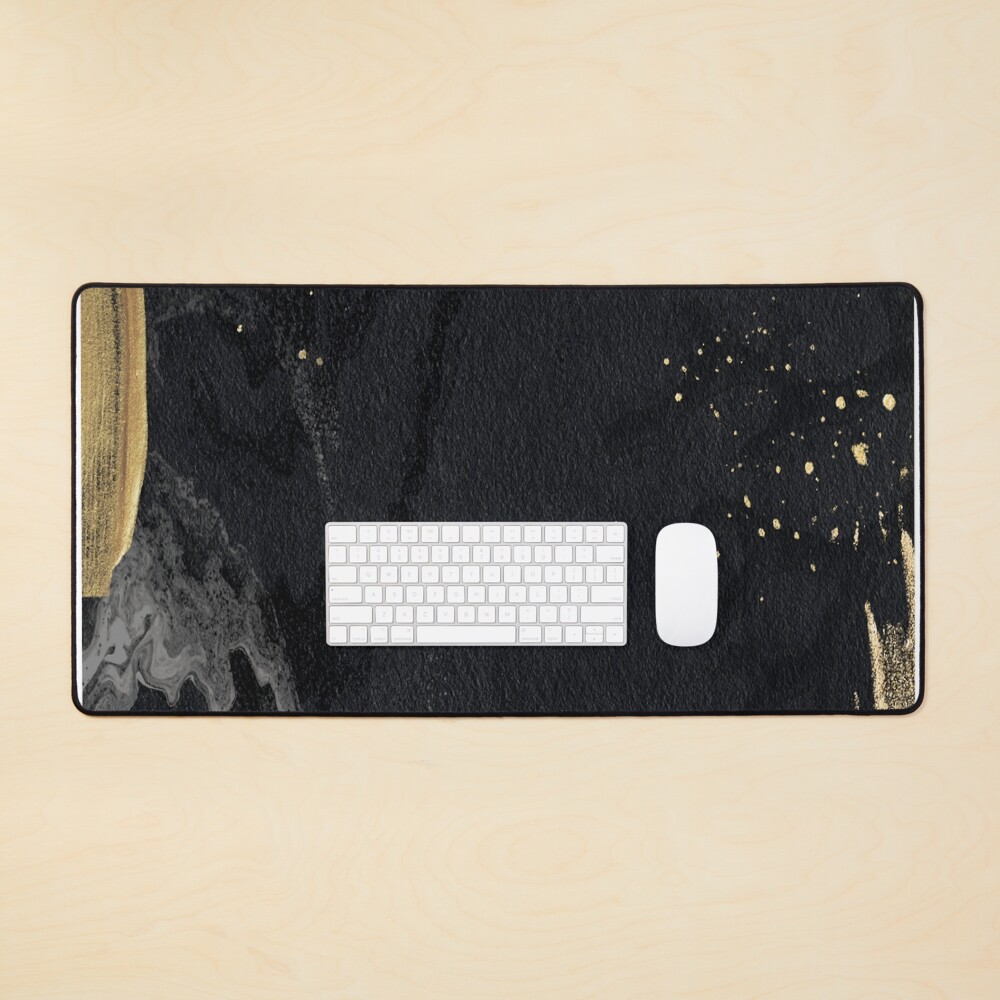 Midnight Golden Sky Paint Mouse Pad