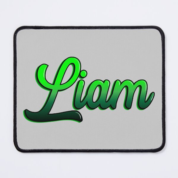 Item preview, Name Liam in green, black with gradient and shadows designed and sold by Rene Acan.