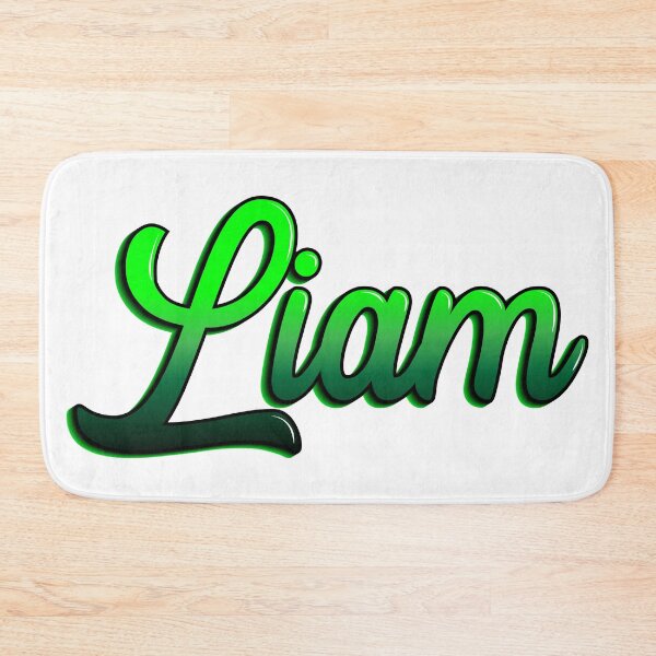 Item preview, Name Liam in green, black with gradient and shadows designed and sold by Rene Acan.