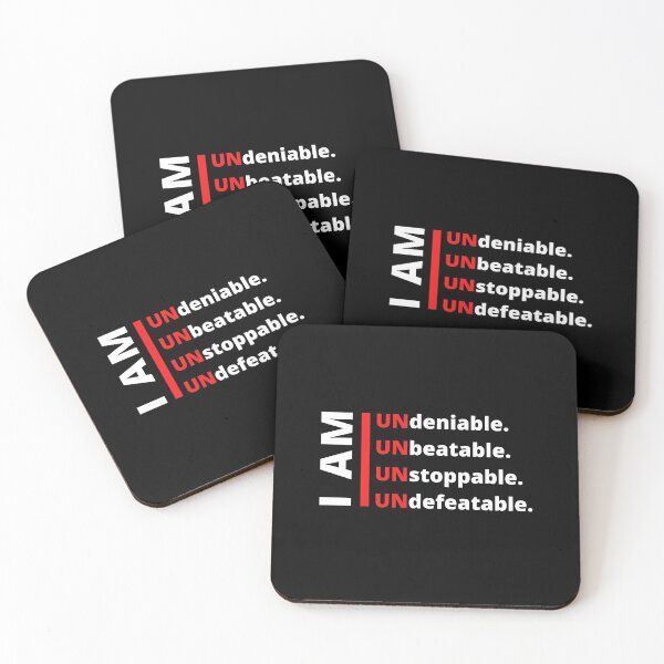 Item preview, I AM UNdeniable - I AM UNbeatable - I AM UNstoppable - I AM UNdefeatable - affirmations designed and sold by Art4Motivation.