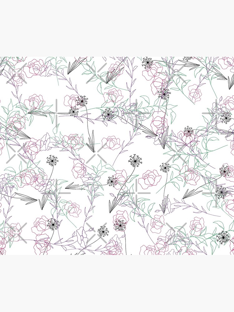 Line Art Floral Pattern by chanzds