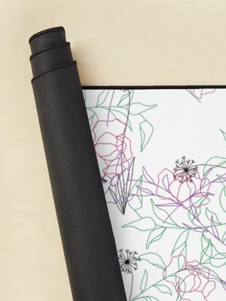 Alternate view of Line Art Floral Pattern Mouse Pad