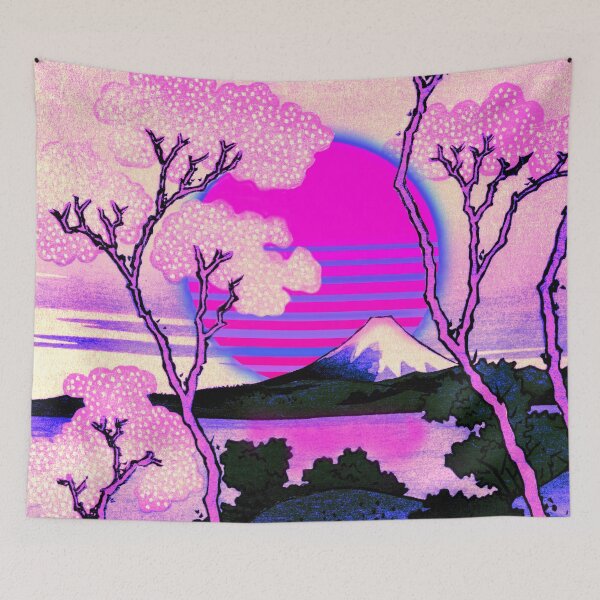Item preview, Vaporwave Aesthetic Mount Fuji designed and sold by ind3finite.