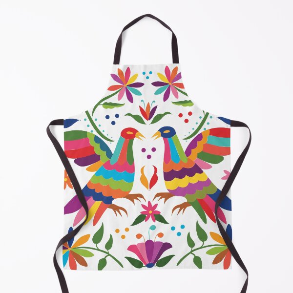 Item preview, Mexican Otomí Couple of Birds Composition / Colorful & happy art by Akbaly designed and sold by Akbaly.