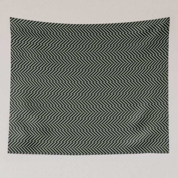 Artikelvorschau, Mid-tone Green and Black Stripe Pattern Pairs Benjamin Moore 2022 Popular Color High Park 467 - Colour Trends - Shades - Hues entworfen und verkauft von ColorOfTheYears.