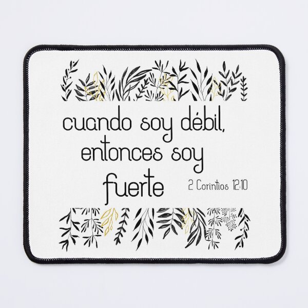 Item preview, Bíblico Cristiano: Cuando soy débil, entonces soy fuerte (texto negro, español) designed and sold by Ofeefee.