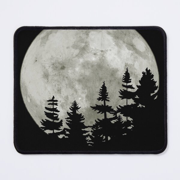 Item preview, Beautiful Full Moon and Treetop Silhouette Design for Campers, Hikers. Star gazing design. designed and sold by SnakeCharm.