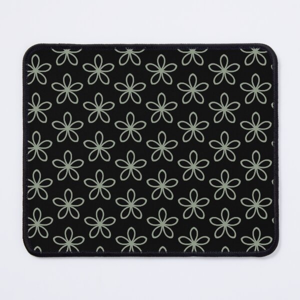 Artikelvorschau, Mid-tone Green and Black Minimal Flower Pattern Pairs Benjamin Moore 2022 Popular Color High Park 467 - Colour Trends - Shades - Hues entworfen und verkauft von ColorOfTheYears.