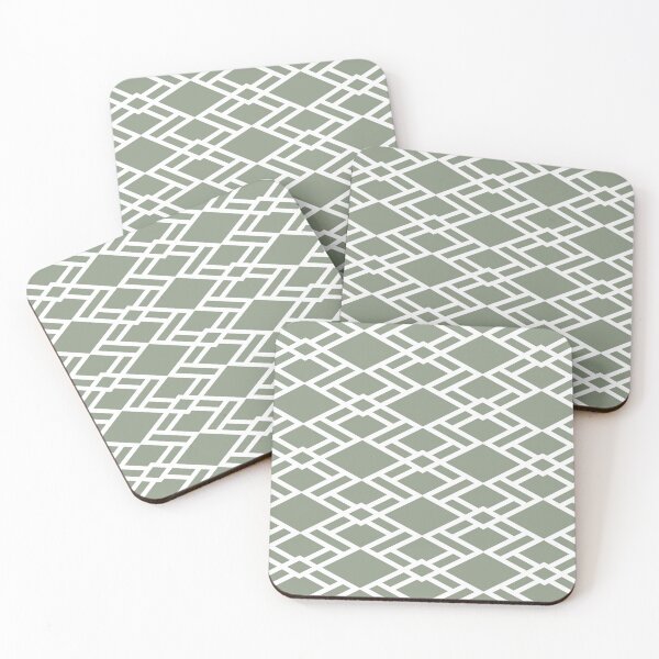 Artikelvorschau, Mid-tone Green and White Diamond Shape Pattern Pairs Benjamin Moore 2022 Popular Color High Park 467 - Colour Trends - Shades - Hues entworfen und verkauft von ColorOfTheYears.