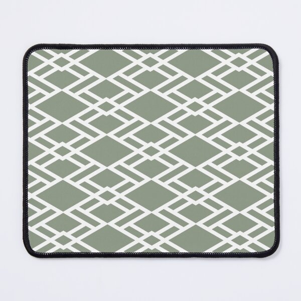 Artikelvorschau, Mid-tone Green and White Diamond Shape Pattern Pairs Benjamin Moore 2022 Popular Color High Park 467 - Colour Trends - Shades - Hues entworfen und verkauft von ColorOfTheYears.