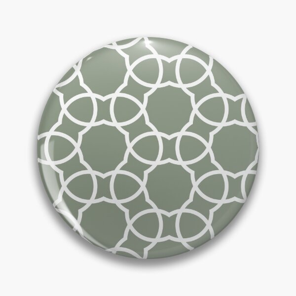Item preview, Mid-tone Green and White Petal Shape Tile Pattern Pairs Benjamin Moore 2022 Popular Color High Park 467 - Colour Trends - Shades - Hues designed and sold by ColorOfTheYears.