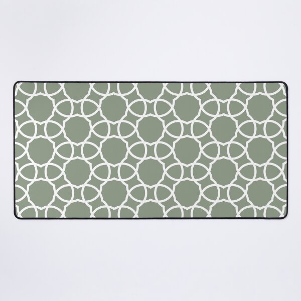 Item preview, Mid-tone Green and White Petal Shape Tile Pattern Pairs Benjamin Moore 2022 Popular Color High Park 467 - Colour Trends - Shades - Hues designed and sold by ColorOfTheYears.