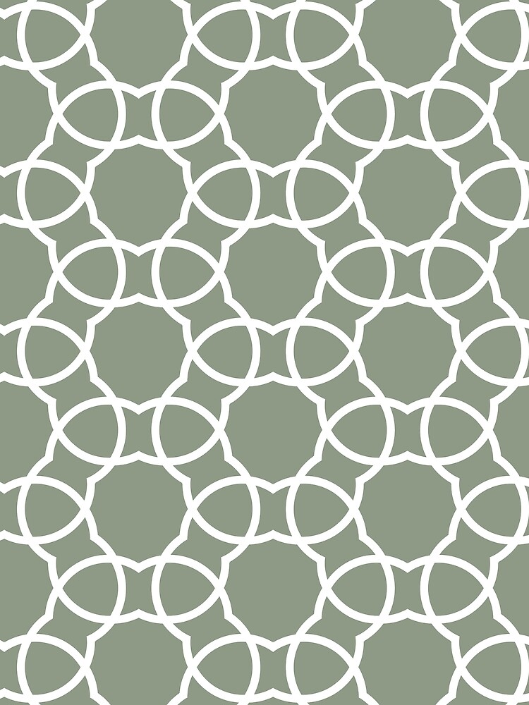 Thumbnail 3 von 3, Tuch, Mid-tone Green and White Petal Shape Tile Pattern Pairs Benjamin Moore 2022 Popular Color High Park 467 - Colour Trends - Shades - Hues designt und verkauft von ColorOfTheYears.