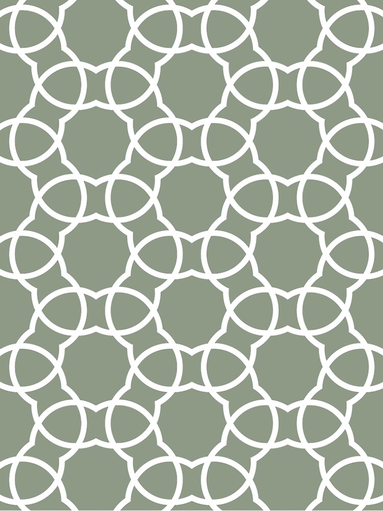 Thumbnail 5 von 5, A-Linien Kleid, Mid-tone Green and White Petal Shape Tile Pattern Pairs Benjamin Moore 2022 Popular Color High Park 467 - Colour Trends - Shades - Hues designt und verkauft von ColorOfTheYears.