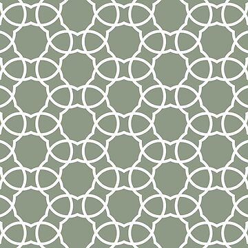 Imagen de la obra Mid-tone Green and White Petal Shape Tile Pattern Pairs Benjamin Moore 2022 Popular Color High Park 467 - Colour Trends - Shades - Hues de ColorOfTheYears
