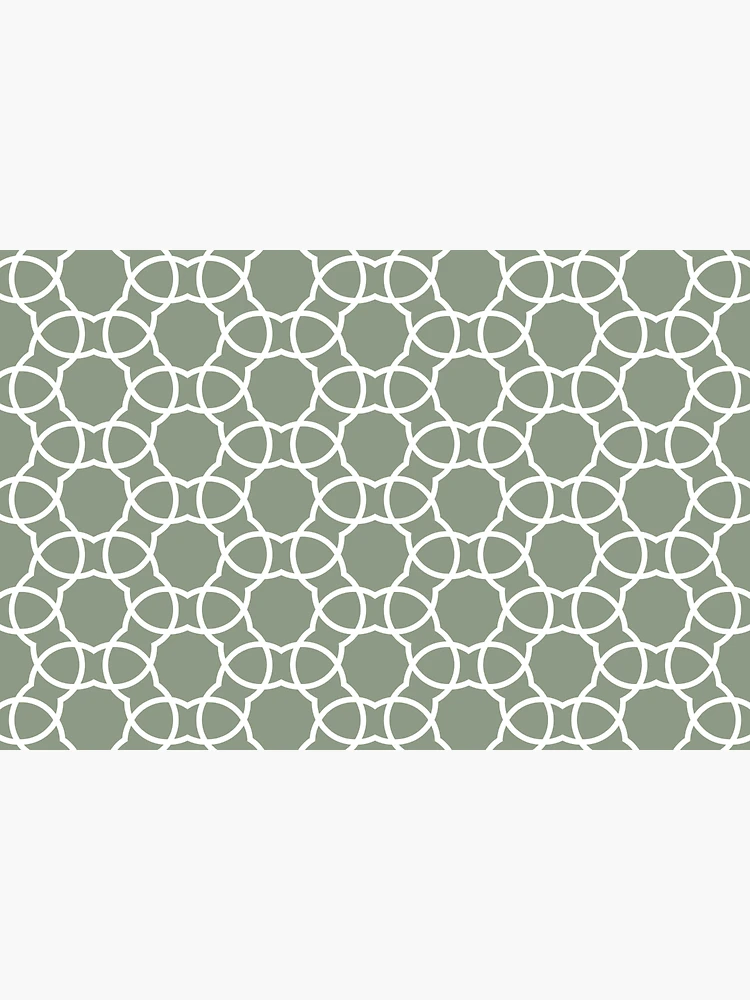 Imagen 3 de 3, Pegatina con la obra Mid-tone Green and White Petal Shape Tile Pattern Pairs Benjamin Moore 2022 Popular Color High Park 467 - Colour Trends - Shades - Hues, diseñada y vendida por ColorOfTheYears.