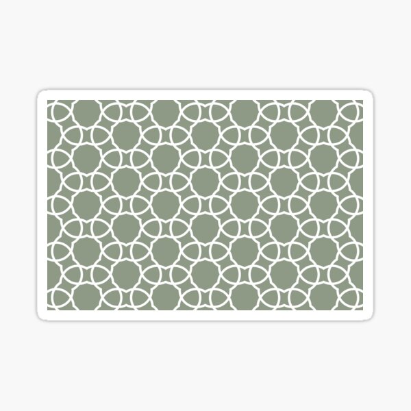 Item preview, Mid-tone Green and White Petal Shape Tile Pattern Pairs Benjamin Moore 2022 Popular Color High Park 467 - Colour Trends - Shades - Hues designed and sold by ColorOfTheYears.