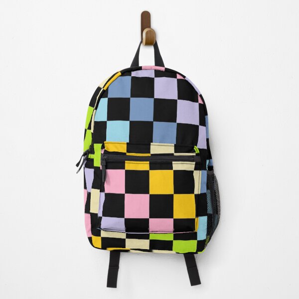 Item preview, Checkered Pastel Rainbow Black designed and sold by lornakay.