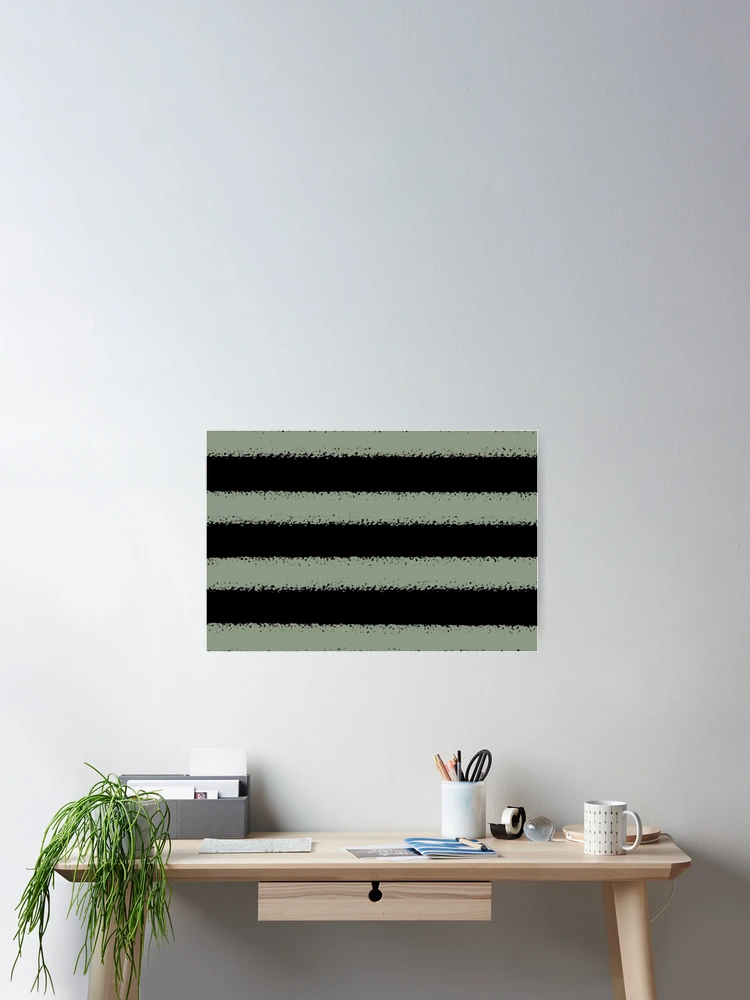 Imagen 2 de 3, Póster con la obra Mid-tone Green and Black Horizontal Stripe Pattern Pairs Benjamin Moore 2022 Popular Color High Park 467 - Colour Trends - Shades - Hues, diseñada y vendida por ColorOfTheYears.