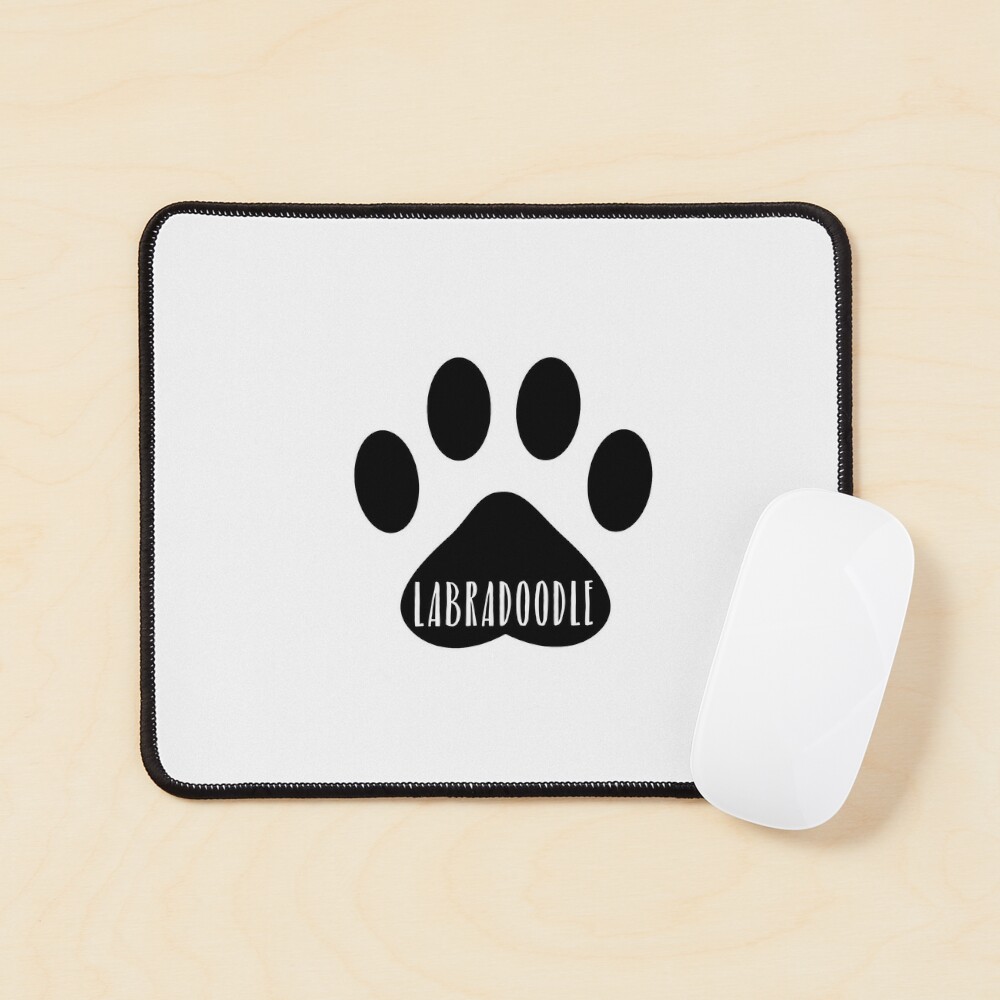 Labradoodle Paw Print Seal Mouse Pad