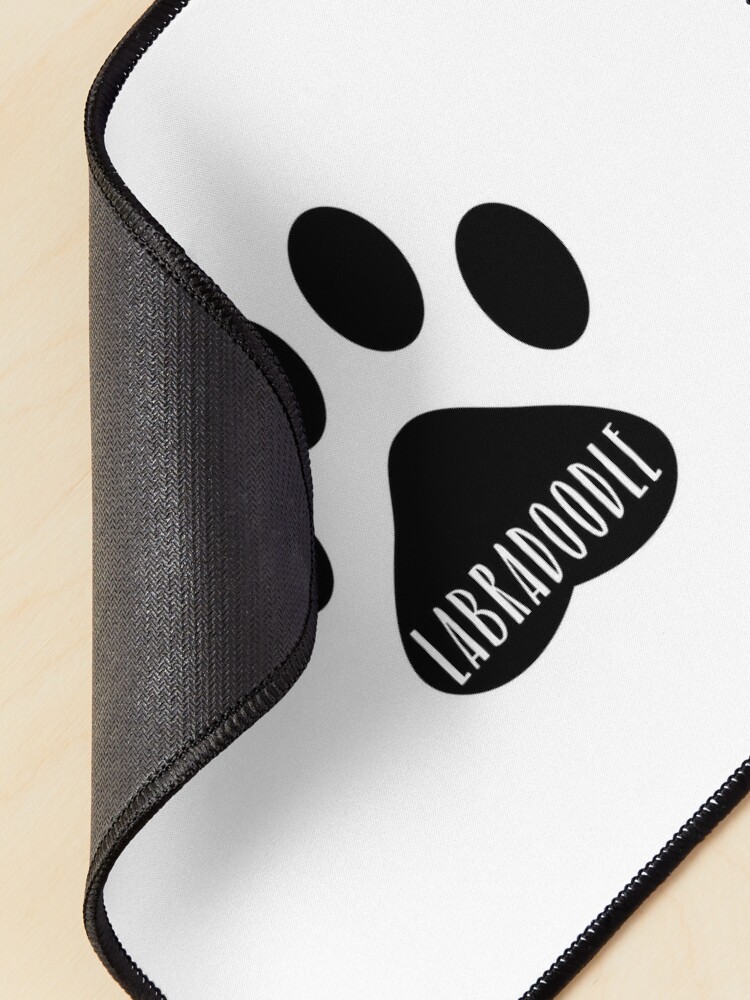 Alternate view of Labradoodle Paw Print Seal Mouse Pad
