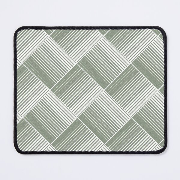 Artikelvorschau, Mid-tone Green and White Square Stripe Pattern Pairs Benjamin Moore 2022 Popular Color High Park 467 - Colour Trends - Shades - Hues entworfen und verkauft von ColorOfTheYears.