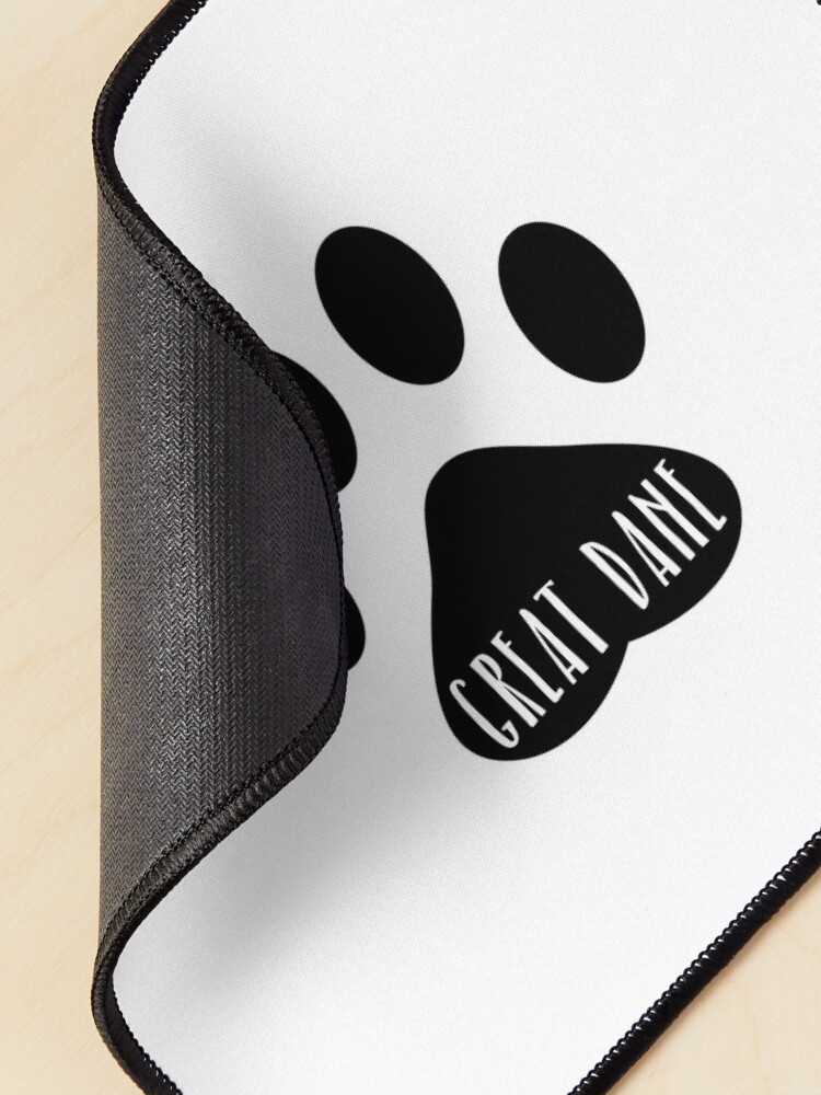 Alternate view of Great Dane Paw Print Seal Mouse Pad