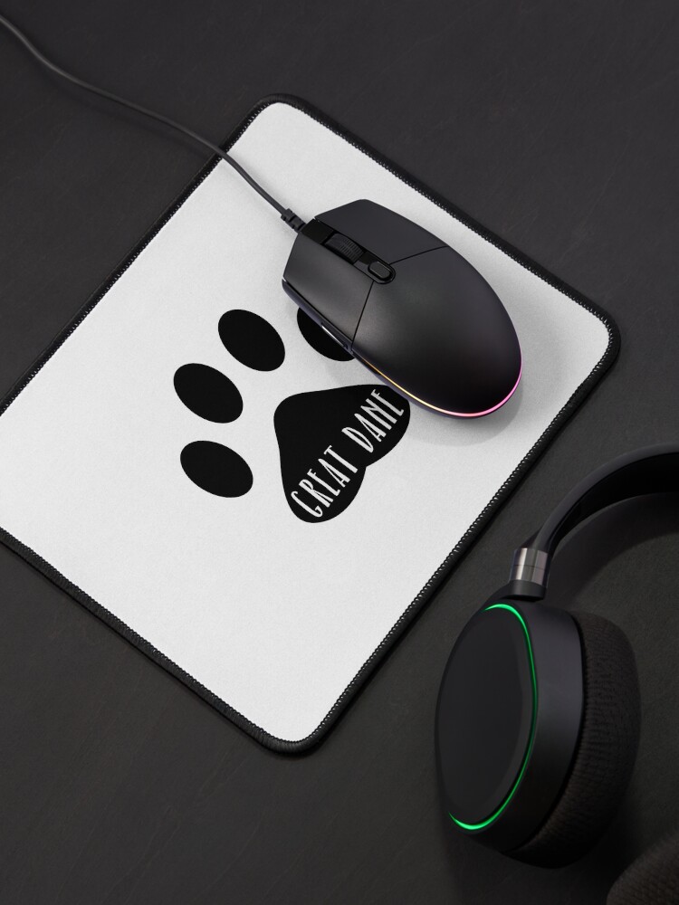 Alternate view of Great Dane Paw Print Seal Mouse Pad