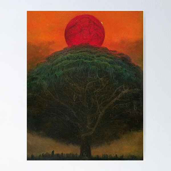 Item preview, Untitled (Bloody Sunset), by Zdzisław Beksiński designed and sold by JustContemplate.