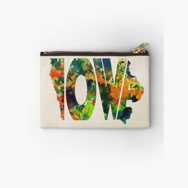 Item preview, Iowa Typographic Watercolor Map designed and sold by A Deniz Akerman.