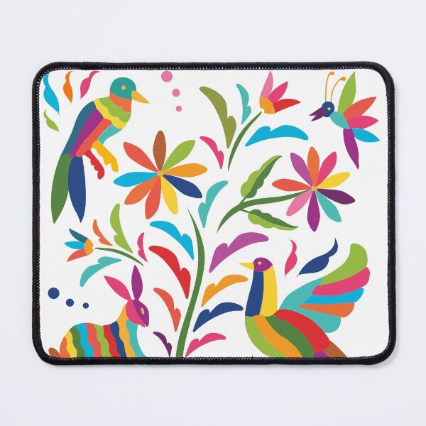 Item preview, Mexican Otomí Flora and Fauna Composition / Colorful & happy art by Akbaly designed and sold by Akbaly.