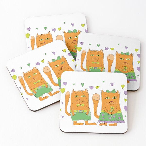 Item preview, Red-haired cats in love. designed and sold by Olga81creative.